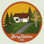 logo bergstation 105 moosgruen
